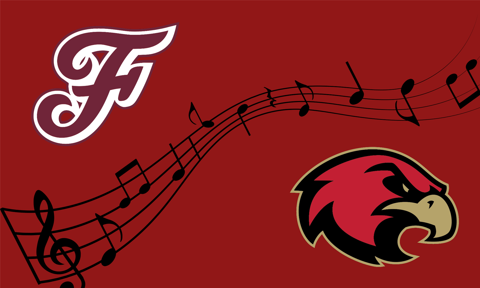 Franklin High logo, Ravenwood High logo and music staff